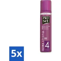 Proset 5 x Haarspray Ultra Sterk 300 ml - Haarspray - 48 Uur Fixatie - Ultra Sterke Fixatie - ProVitamine B5 - Gezond Haar