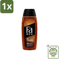 Fa 1 x Men - Douchegel - Rood Cederhout - Houtachtige Geur - Verzorgend - 250 ml- Douchegel Mannen - Cederhout Geur - Houtachtige Geur - Verzorgende Douchegel - Huid Verzorging
