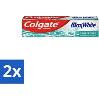 Colgate 2 x - Max White - Whitening Crystals - Tandpasta - 100ml - Tandpasta - Witte Tanden - Whitening Crystals - Tanden Reinigen - Vlekken Verwijderen