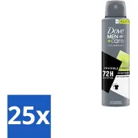 Dove 25 x Men+Care – Deodorant Spray – Advanced Invisible Fresh – 150 ml - Deodorant Spray Voor Mannen - Geur Tegen Zweet - Verzorging Okselhuid - Frisheid - Zweetgeur