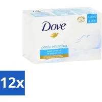 Dove 12 x - Zeep - Gentle Exfoliating - Verfrissend - 4 x 100 g - Beauty Bar - Exfolierende Zeep - Zachte Huid - Vochtige Huid - Huidverzorging