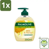 Palmolive 1 x Pamlolive Naturals - Handzeep - Melk & Honing - 300 ml - Handzeep Melk Honing - Natuurlijke Handzeep - Zeepvrije Handzeep - Handen Verzorgen - Handen Hydrateren