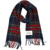 Barbour Sjaal Tartan Wool Cashmere Navy - | Donkerblauw | Maat one size