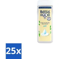 Le Petit Marseillais 25 x – Douchecrème – Lait – 400 ml - Douchecrème - Lait Douchecrème - Hydraterende Douchecrème - Zachte Douchecrème - Natuurlijke Douchecrème