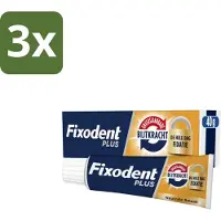 Fixodent 3 x Kleefpasta Plus Dual Power 40 gr - Kleefpasta Kunstgebit - Onverslaanbare Bijtkracht - Kunstgebit Fixatie - Bijtkracht Kunstgebit - Kunstgebit Comfort