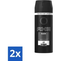 Axe 2 x Deodorant Bodyspray Black 150 ml - Deo Black Spray - Anti-transpirant - Zweetgeur - Bodyspray - Sandelhout Geur