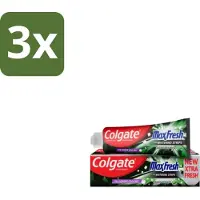 Colgate 3 x – Tandpasta – MaxFresh Whitening Bamboo Charcoal – 100 ml - Tandpasta - Whitening - Bamboe Houtskool - Frisse Adem - Mondverzorging
