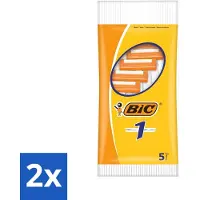 BIC 2 x - Scheermesjes - Enkel Mesje - Wegwerpmesjes - 5 Scheermesjes - Scheermesje - Wegwerpscheermesje - Enkel Mesje - Roestvrijstalen Mesje - Chroomcoating