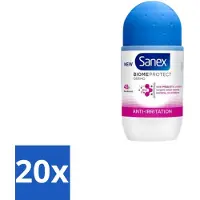 Sanex 20 x – Deo Roll-on – BiomeProtect Dermo Anti-Irritation – 50 ml - Gevoelige Huid - Anti-irritatie - Huidmicrobioom - Deodorant Roller - Alcoholvrije Deodorant