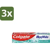 Colgate 3 x - Max White - Whitening Crystals - Tandpasta - 100ml - Tandpasta - Witte Tanden - Whitening Crystals - Tanden Witter Maken - Vlekverwijdering