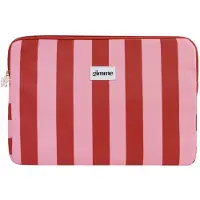 Gimme Laptophoes rood/roze gestreept - 13 inch - laptop case met rits - laptopbescherming met print