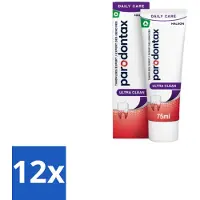 Parodontax 12 x Tandpasta bij Bloedend Tandvlees Ultra Clean 75 ml - Bloedend Tandvlees - Tandpasta - Tandvleesbescherming - Tandplak - Fluoride