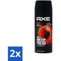 Axe 2 x - Deodorant Bodyspray - 48hrs Non Stop Fresh - Musk - Patchouli & Fougere - 150 ml - Musk Deodorant Bodyspray - Musk Geur - Deodorant Spray - Lichaamsgeur - Geurbescherming