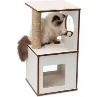 Famanu kraboom met speelhuisje - Compacte klimboom voor katten