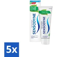 Sensodyne 5 x Tandpasta Fresh Mint 75 ml - Gevoelige Tanden - Tandpasta - Frisse Adem - Mondhygiëne - Tandenborstel