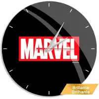 Ert Glanzende wandklok - Marvel Black