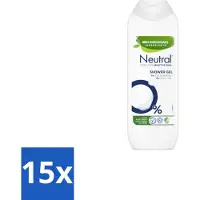 Neutral 15 x Douchegel Parfumvrij 250 ml - Gevoelige Huid - Allergie - 0% Parfum - 0% Kleurstof - Mild Reinigen