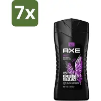 Axe 7 x - 3-in-1 Douchegel - Excite - Douchegel - Crisp Coconut & Black pepper - 100% Plantaardig - 250 ml - Douchegel - Prebiotica - Kokosnoot - Zwarte Peper - Huid Verzorging