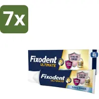 Fixodent 7 x – Kleefpasta – Ultimate Fresh – 40 g - Kleefpasta Kunstgebit - Kunstgebit Fixatie - Voedselresten Voorkomen - Frisse Muntsmaak - Precisiepunt Mondstuk