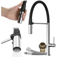 Granitan Scala Keukenkraan - 470 mm - Chroom - Flexibele uitloop met magneet