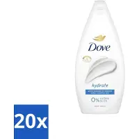 Dove 20 x Douchecrème Hydrate 450 ml - Douchegel Hydrate - Hydraterende Douchegel - Zachte Huid - Mild Reinigen - Huid Verzorgen