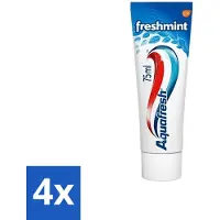 Aquafresh 4 x Tandpasta Freshmint Frisse Adem 75 ml - Tandpasta - Suikerzuurbescherming - Gaatjes - Tandvleesproblemen - Tandplak