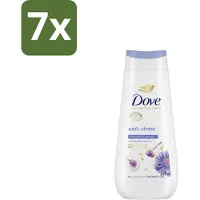 Dove 7 x – Douchecrème – Anti-Stress – 225 ml - Douchecrème Anti-stress - Ontspannende Douche - Droge Huid Verzorging - Blauwe Kamille - Havermelk
