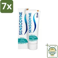 Sensodyne 7 x - Tandpasta - Deep Clean - Voor Frisse Adem - 75 ml - Grootverpakking - Gevoelige Tanden - Diepe Reiniging - Frisse Adem - Tandpasta - Fluoride
