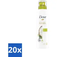 Dove 20 x Shower Foam Coconut Oil 200 ml - Douche Mousse - Kokosolie Douche - Huid Verzorging - Scheerervaring - Wellness Douche