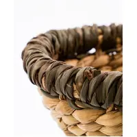 House Doctor - HDLogan Basket - Nature/French roast/Mulberry