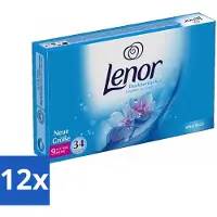 Lenor 12 x - Droogtrommeldoekjes - Aprilfris - Textielverfrisser - 34 Doekjes - Droogtrommeldoekjes - Frisheid - Wasdoekjes - Statische Elektriciteit - Textielverfrisser