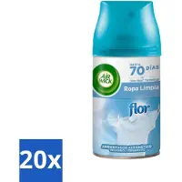Air Wick 20 x - Luchtverfrisser Navulling - Bloem & Fris - Automatische Spray - 250 ml - Luchtverfrisser - Bloemige Geur - Automatische Geurverspreiding - Geurneutralisatie - 24/7 Geurstop