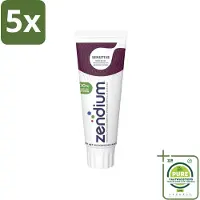 Zendium 5 x Tandpasta Sensitive 75 ml - Grootverpakking - Gevoelige Tanden - Natuurlijke Enzymen - Mondgezondheid - Fluoride - SLS-vrije Tandpasta