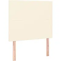 vidaXL Hoofdbord crème 100x5x118/128 cm kunstleer
