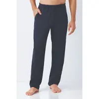 Hajo Premium katoen heren lounge broek marine blauw | Maat 48