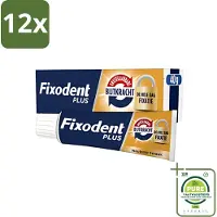 Fixodent - Kleefpasta - Plus - Krachtige Hechting - 40 g - Voordeelverpakking - 12 stuks - Kleefpasta kunstgebit - Krachtige hechting kunstgebit