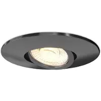 LEDVION - LED Inbouwspot - Zwart - 6W - CCT 2200K-4000K - Ø96mm - Dimbaar - RVS - IP65