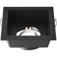 LEDVION – LED Inbouwspot Vierkant 85x85mm – Zwart – Dimbaar – GU10 – IP20
