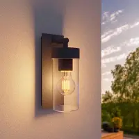 LEDVION - LED Wandlamp, Antraciet, E27 Fitting, IP44, Aluminium