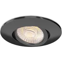LEDVION - LED Inbouwspot - Zwart - 3W - CCT 2200K-4000K - Ø86mm - Dimbaar - RVS - IP65
