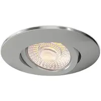 LEDVION - LED Inbouwspot - Nikkel - 3W - CCT 2200K-4000K - Ø86mm - Dimbaar - RVS - IP65