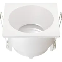 LEDVION – LED Inbouwspot Vierkant 81x81mm – Wit – Dimbaar – Kantelbaar – GU10 – IP20