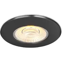 LEDVION - LED Inbouwspot - Zwart - 5W - CCT 2200K-4000K - Ø75mm - Dimbaar - RVS - IP65