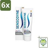Sensodyne - Tandpasta - Gentle Whitening - Milde Reiniging - 75 ml - Voordeelverpakking - 6 stuks - Gevoelige tanden - Tandpasta
