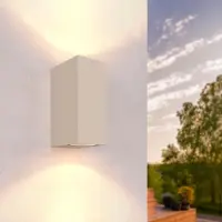 LEDVION - Wandlamp Buiten Cube, Beige, GU10 Fitting