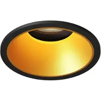 LEDVION – LED Inbouwspot Rond ø81mm – Zwart / Goud – Dimbaar – Kantelbaar – GU10 – 2700K – 3W – IP20