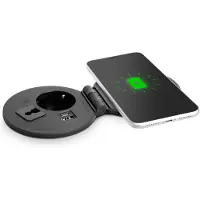 Delight Verborgen, geïntegreerde aansluiting + USB + Type-C + draadloze oplader, 1 stuk [20462BK]