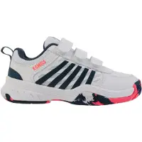 K-swiss Tennisschoen Junior Court Express 2 Strap White Stargazer Neon Blaze-Schoenmaat 28,5