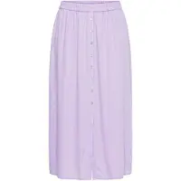 Angel of Style - Dames - Maxirok decoratieve knopenlijst en split - Lavendel - Maat 42