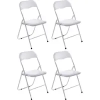 CLP Felix Set van 4 klapstoelen wit/wit